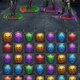 A screenshot of Puzzles & Survival's puzzle gameplay featuring animated zombies.